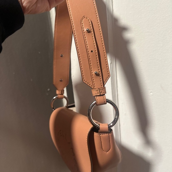 Stella McCartney Perforated Logo Saddle Bag Camel - Picture 3 of 13